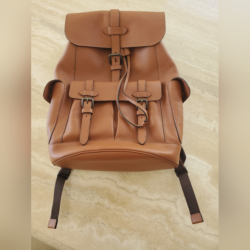 Beautiful Brown Coach Hudson Large Pebble Grain Leather Backpack - 36811 Unisex!